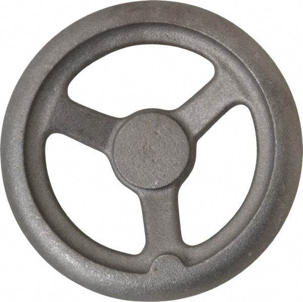 Made in USA - 7", Offset Handwheel - 1-5/8" Hub, Cast Iron, Plain Finish - Benchmark Tooling