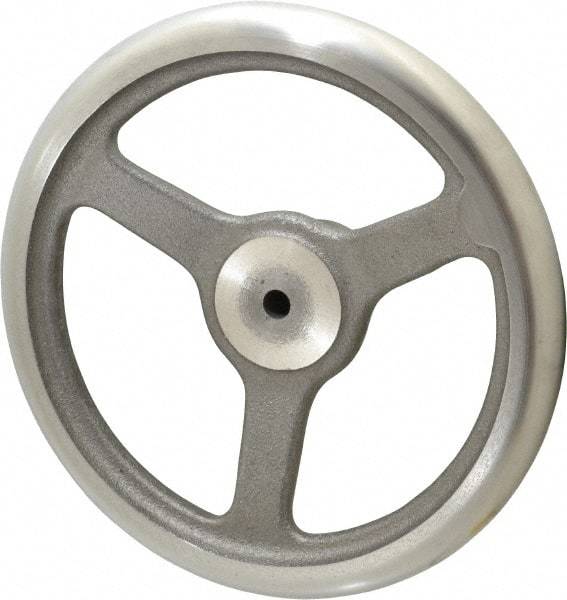 Made in USA - 10", Offset Handwheel - 2-1/8" Hub, Cast Iron, Plain Finish - Benchmark Tooling