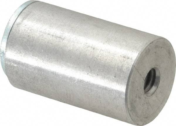 Mag-Mate - 1/4-2 Thread, 3/4" Diam, 1-3/16" High, 18 Lb Average Pull Force, Neodymium Rare Earth Pot Magnet - 1/4" Tapped Hole Depth, Aluminum Insulated - Benchmark Tooling