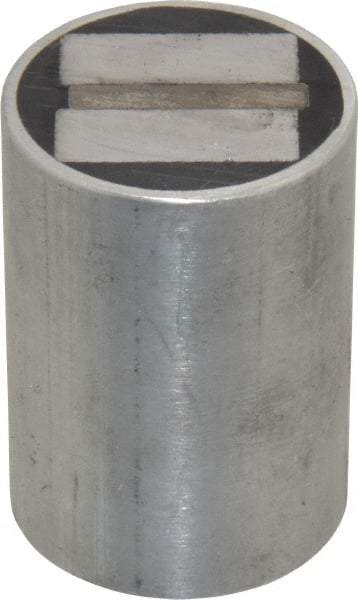 Mag-Mate - 5/16-18 Thread, 1-1/2" Diam, 2-1/16" High, 102 Lb Average Pull Force, Neodymium Rare Earth Pot Magnet - 5/16" Tapped Hole Depth, Aluminum Insulated - Benchmark Tooling