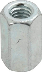 Value Collection - 5/16-18 UNC, 7/8" OAL Steel Standard Coupling Nut - Zinc-Plated Finish, 1/2" Width Across Flats - Benchmark Tooling