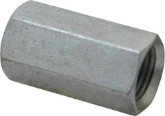 Value Collection - 1/2-20 UNF, 1-1/4" OAL Steel Standard Coupling Nut - Zinc-Plated Finish, 5/8" Width Across Flats - Benchmark Tooling