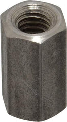 Made in USA - 5/16-18 UNC, 7/8" OAL Stainless Steel Standard Coupling Nut - 1/2" Width Across Flats - Benchmark Tooling