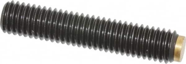 J.W. Winco - M8x1.25 Metric Coarse, 40mm Length of Thread, Soft Tip Point Set Screw - Grade 5.8 Steel, 4mm Key - Benchmark Tooling