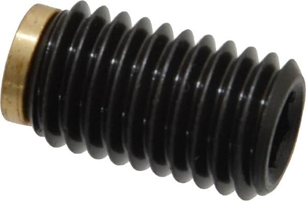 J.W. Winco - M12x1.75 Metric Coarse, 20mm Length of Thread, Soft Tip Point Set Screw - Grade 5.8 Steel, 6mm Key - Benchmark Tooling