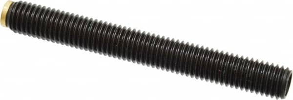 J.W. Winco - M12x1.75 Metric Coarse, 100mm Length of Thread, Soft Tip Point Set Screw - Grade 5.8 Steel, 6mm Key - Benchmark Tooling