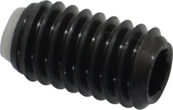 J.W. Winco - M6x1.00 Metric Coarse, 10mm Length of Thread, Soft Tip Point Set Screw - Grade 5.8 Steel, 3mm Key - Benchmark Tooling