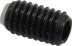 J.W. Winco - M6x1.00 Metric Coarse, 10mm Length of Thread, Soft Tip Point Set Screw - Grade 5.8 Steel, 3mm Key - Benchmark Tooling