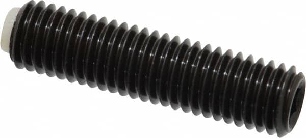 J.W. Winco - M10x1.50 Metric Coarse, 40mm Length of Thread, Soft Tip Point Set Screw - Grade 5.8 Steel, 5mm Key - Benchmark Tooling