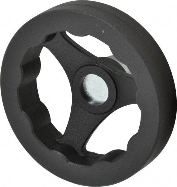 J.W. Winco - 100mm, Handwheel - 24mm Hub, Plastic, Plain Finish - Benchmark Tooling