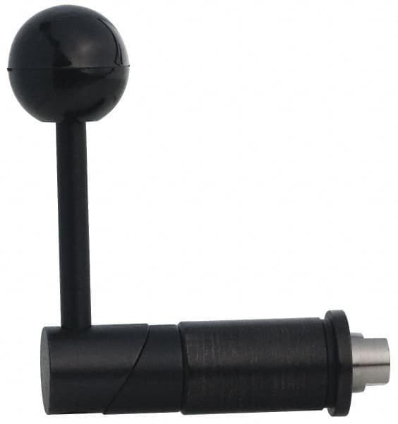 TE-CO - Tapered Cam Action Indexing Plunger - 1.1265" Body Diam, 1-1/2" Body Length, 3-1/2" Handle Length, 3/8" Plunger Projection - Benchmark Tooling