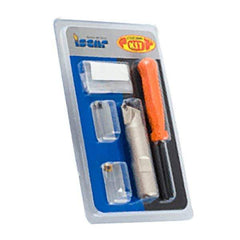 Iscar - 45° Lead Angle, 37/64" Min Cut Diam, Indexable Chamfer and Angle End Mill - 2 Inserts, SOMT 060204-HQ Insert Style, Straight Shank - Benchmark Tooling