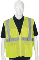 PIP - High Visibility Vest - CL2 ZIP FRONT LIME MED BARRIERE MESH FABRIC VEST - Benchmark Tooling