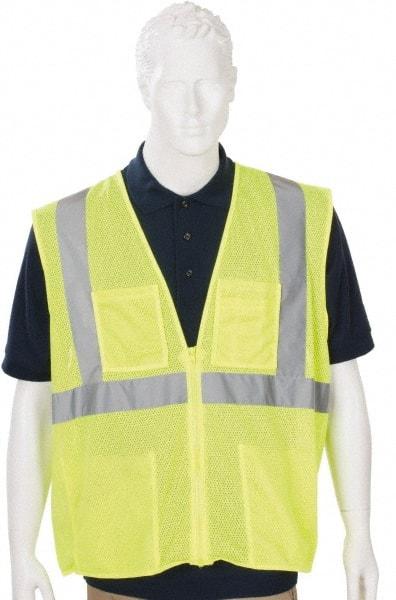 PIP - High Visibility Vest - CL2 ZIP FRONT LIME XL BARRIERE MESH FABRIC VEST - Benchmark Tooling