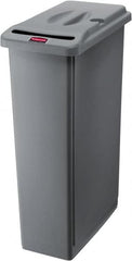 Rubbermaid - 23 Gal Gray Rectangle Confidential Document Container - Plastic, 31" High x 20" Long x 11" Wide - Benchmark Tooling