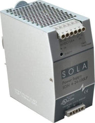 Sola/Hevi-Duty - 92 Watt, 3.8 Amp, 230 VAC Input, 24 VDC Output, DIN Rail Power Supply - 2.56 Inch Wide x 4.55 Inch Deep x 4.88 Inch High, Up to 88% Efficiency, 14 to 140°F, Green LED - Benchmark Tooling