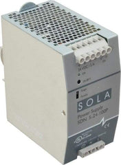 Sola/Hevi-Duty - 120 Watt, 5 Amp, 230 VAC Input, 24 VDC Output, DIN Rail Power Supply - 2.56 Inch Wide x 4.55 Inch Deep x 4.88 Inch High, Up to 88% Efficiency, 14 to 140°F, Green LED - Benchmark Tooling