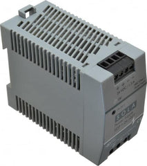 Sola/Hevi-Duty - 100 Watt, 1.30 Amp, 264 VAC, 375 VDC Input, 24 to 28 VDC Output, DIN Rail Power Supply - Screw Terminal Connection, 1 Output, 1.77 Inch Wide x 3.58 Inch Deep x 2.95 Inch High, Up to 83% Efficiency, 14 to 140°F, Green LED Display - Benchmark Tooling