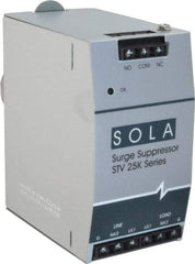 Sola/Hevi-Duty - 2.56 Inch Long x 4.87 Inch Wide x 4-3/4 Inch Deep, Hardwired Surge Protector - DIN Rail Mount, 120 V, 50 kA Surge Protection - Benchmark Tooling