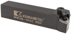 Kennametal - MWLN, Left Hand Cut, 5° Lead Angle, 1" Shank Height x 1" Shank Width, Negative Rake Indexable Turning Toolholder - 5" OAL, WN..43. Insert Compatibility, Series Kenloc - Benchmark Tooling