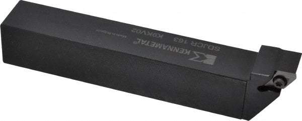 Kennametal - SDJC, Right Hand Cut, 3° Lead Angle, 1" Shank Height x 1" Shank Width, Neutral Rake Indexable Turning Toolholder - 6" OAL, DC..32.5. Insert Compatibility, Series Screw-On - Benchmark Tooling