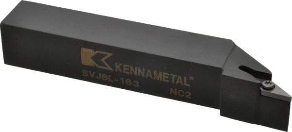 Kennametal - SVJB, Left Hand Cut, 3° Lead Angle, 1" Shank Height x 1" Shank Width, Neutral Rake Indexable Turning Toolholder - 6" OAL, VB..33. Insert Compatibility, Series Screw-On - Benchmark Tooling