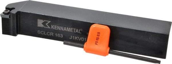 Kennametal - SCLC, Right Hand Cut, 5° Lead Angle, 1" Shank Height x 1" Shank Width, Neutral Rake Indexable Turning Toolholder - 6" OAL, CC..32.5. Insert Compatibility, Series Screw-On - Benchmark Tooling