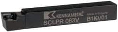 Kennametal - SCLP, Right Hand Cut, 5° Lead Angle, 1/2" Shank Height x 1/2" Shank Width, Positive Rake Indexable Turning Toolholder - 3-1/2" OAL, CP..32.5. Insert Compatibility, Series Screw-On - Benchmark Tooling