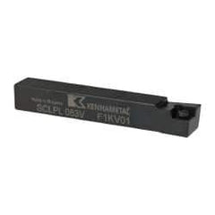 Kennametal - SCLP, Left Hand Cut, 5° Lead Angle, 1/2" Shank Height x 1/2" Shank Width, Positive Rake Indexable Turning Toolholder - 3-1/2" OAL, CP..32.5. Insert Compatibility, Series Screw-On - Benchmark Tooling