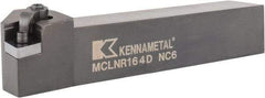 Kennametal - MCLN, Right Hand Cut, 5° Lead Angle, 1" Shank Height x 1" Shank Width, Negative Rake Indexable Turning Toolholder - 6" OAL, CN..43. Insert Compatibility, Series Kenloc - Benchmark Tooling