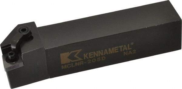 Kennametal - MCLN, Right Hand Cut, 5° Lead Angle, 1-1/4" Shank Height x 1-1/4" Shank Width, Negative Rake Indexable Turning Toolholder - 6" OAL, CN..54. Insert Compatibility, Series Kenloc - Benchmark Tooling