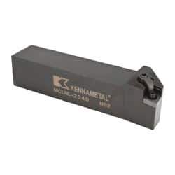 Kennametal - MCLN, Left Hand Cut, 5° Lead Angle, 1-1/4" Shank Height x 1-1/4" Shank Width, Negative Rake Indexable Turning Toolholder - 6" OAL, CN..43. Insert Compatibility, Series Kenloc - Benchmark Tooling