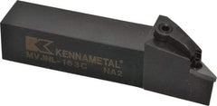 Kennametal - MVJN, Left Hand Cut, 3° Lead Angle, 1" Shank Height x 1" Shank Width, Negative Rake Indexable Turning Toolholder - 5" OAL, VN..33. Insert Compatibility, Series Kenloc - Benchmark Tooling