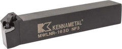 Kennametal - MWLN, Right Hand Cut, 5° Lead Angle, 1" Shank Height x 1" Shank Width, Negative Rake Indexable Turning Toolholder - 6" OAL, WN..33. Insert Compatibility, Series Kenloc - Benchmark Tooling