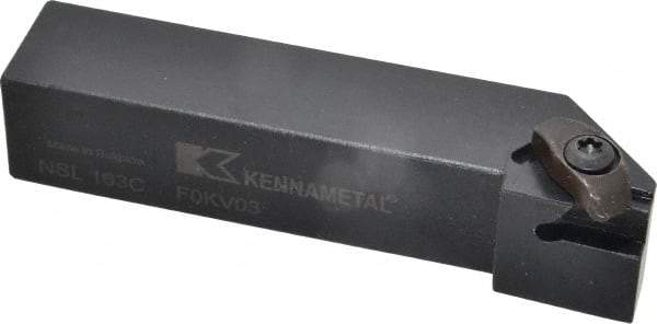 Kennametal - External Thread, Left Hand Cut, 25.4mm Shank Width x 25.4mm Shank Height Indexable Threading Toolholder - 127mm OAL, N.3L Insert Compatibility, NS Toolholder, Series Top Notch - Benchmark Tooling