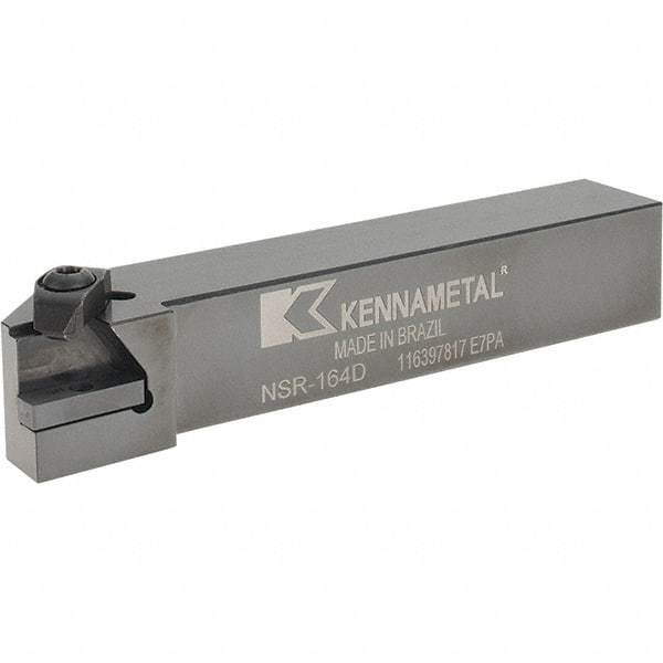 Kennametal - External Thread, Right Hand Cut, 25.4mm Shank Width x 25.4mm Shank Height Indexable Threading Toolholder - 152.4mm OAL, N.4R Insert Compatibility, NS Toolholder, Series Top Notch - Benchmark Tooling