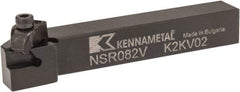 Kennametal - External Thread, Right Hand Cut, 12.7mm Shank Width x 12.7mm Shank Height Indexable Threading Toolholder - 88.9mm OAL, N.2R Insert Compatibility, NS Toolholder, Series Top Notch - Benchmark Tooling