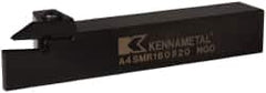 Kennametal - External Thread, 0.79" Max Depth of Cut, 5mm Min Groove Width, 152.4mm OAL, Right Hand Indexable Grooving Cutoff Toolholder - 25.4mm Shank Height x 25.4mm Shank Width, A4..05.. Insert Style, A4SM Toolholder Style, Series A4 - Benchmark Tooling