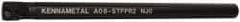 Kennametal - 15.24mm Min Bore Diam, 203.2mm OAL, 1/2" Shank Diam, A-STFP Indexable Boring Bar - TP.. Insert, Screw Holding Method - Benchmark Tooling