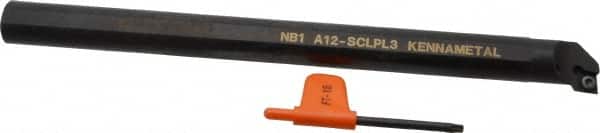 Kennametal - 23.62mm Min Bore Diam, 254mm OAL, 3/4" Shank Diam, A-SCLP Indexable Boring Bar - CP.. Insert, Screw Holding Method - Benchmark Tooling