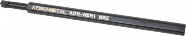 Kennametal - 11.18mm Min Bore Diam, 8" OAL, 1/2" Shank Diam, A-NE Indexable Boring Bar - 1" Max Bore Depth, N. Insert, Clamp Holding Method - Benchmark Tooling