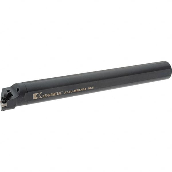 Kennametal - 44.7mm Min Bore Diam, 14" OAL, 1-1/2" Shank Diam, A-UMWLN Indexable Boring Bar - WN.. Insert, Screw or Clamp Holding Method - Benchmark Tooling