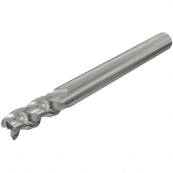 Iscar - 5/8", 3 Flute, Single End, Solid Carbide, 0.008" Corner Radius End Mill - 3-1/2" OAL, 45° Helix, Right Hand Flute, 1" LOC, Right Hand Cut - Benchmark Tooling