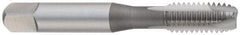 OSG - #4-36 UNF, 2 Flute, Oxide Finish, High Speed Steel Spiral Point Tap - Plug Chamfer, Right Hand Thread, 1-7/8" OAL, 9/16" Thread Length, 0.141" Shank Diam, Series 105 - Exact Industrial Supply