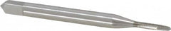 OSG - #0-80 UNF, 2 Flute, Bright Finish, High Speed Steel Spiral Point Tap - Plug Chamfer, Right Hand Thread, 1-5/8" OAL, 5/16" Thread Length, 0.141" Shank Diam, 3B Class of Fit, Series 105 - Exact Industrial Supply