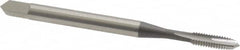 OSG - #4-48 UNF, 2 Flute, Bright Finish, High Speed Steel Spiral Point Tap - Plug Chamfer, Right Hand Thread, 1-7/8" OAL, 9/16" Thread Length, 0.141" Shank Diam, 2B Class of Fit, Series 105 - Exact Industrial Supply