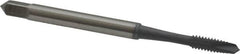 OSG - #6-40 UNF, 2 Flute, Bright Finish, High Speed Steel Spiral Point Tap - Plug Chamfer, Right Hand Thread, 2" OAL, 11/16" Thread Length, 0.141" Shank Diam, 2B/3B Class of Fit, Series 105 - Exact Industrial Supply