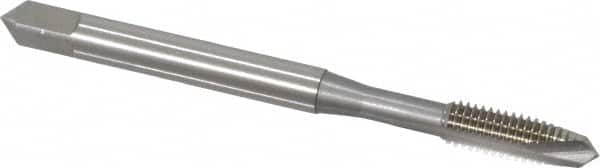 OSG - #10-32 UNF, 2 Flute, Bright Finish, High Speed Steel Spiral Point Tap - Plug Chamfer, Right Hand Thread, 2-3/8" OAL, 7/8" Thread Length, 0.194" Shank Diam, 3B Class of Fit, Series 105 - Exact Industrial Supply
