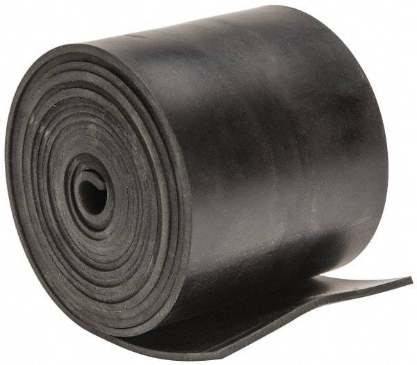 Made in USA - 1/16" Thick x 2" Wide x 60" Long, Plain Backed Neoprene Rubber Strip - Stock Length, 70 Shore A Durometer, 2,500 psi Tensile Strength, -40 to 225°F, Black - Benchmark Tooling