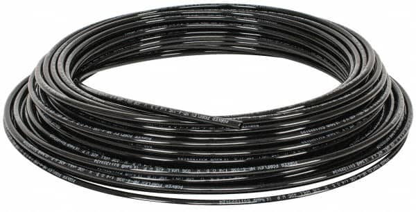 Parker - 0.18" ID x 1/4" OD, 1/32" Wall Thickness, 100' Long, Nylon Tube - Black, 425 Max psi, -60 to 200°F - Benchmark Tooling